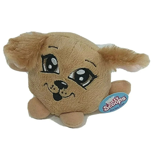 Ganz Silly Scoops Series One Plush Toy Tan Sugar Golden Retriever with Tags - Picture 1 of 9
